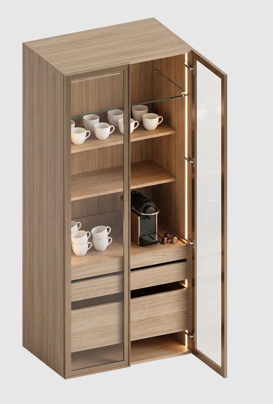 Signature · Muebles modulares · Coffee Station · Vitrina